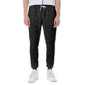 Black And Grey Western Floral Print Joggers