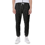 Black And Grey Western Floral Print Scuba Joggers