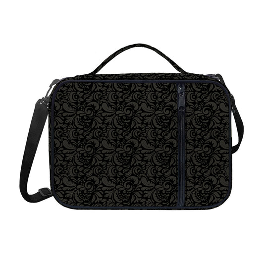 Black And Grey Western Floral Print Shoulder Strap Bible Bag