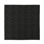 Black And Grey Western Floral Print Silk Bandana