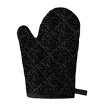 Black And Grey Western Floral Print Single Oven Mitt