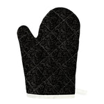 Black And Grey Western Floral Print Single Oven Mitt