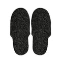 Black And Grey Western Floral Print Slippers