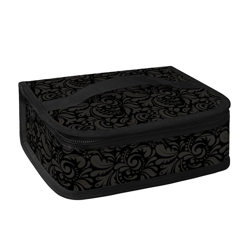 Black And Grey Western Floral Print Small Lunch Bag