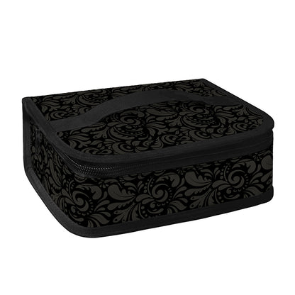 Black And Grey Western Floral Print Small Lunch Bag