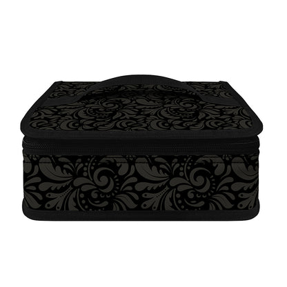 Black And Grey Western Floral Print Small Lunch Bag