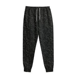 Black And Grey Western Floral Print Sweatpants