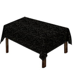 Black And Grey Western Floral Print Tablecloth