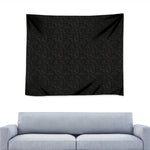 Black And Grey Western Floral Print Tapestry