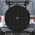 Black And Grey Western Floral Print Tire Cover With Camera Hole