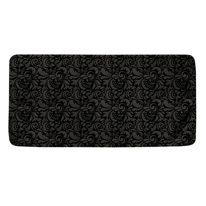 Black And Grey Western Floral Print Towel