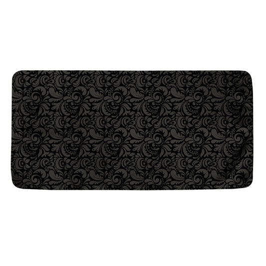 Black And Grey Western Floral Print Towel