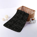 Black And Grey Western Floral Print Towel