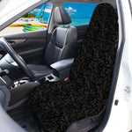 Black And Grey Western Floral Print Waterproof Car Seat Cover