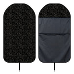 Black And Grey Western Floral Print Waterproof Car Seat Cover