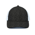 Black And Grey Western Floral Print White Mesh Trucker Hat
