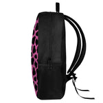 Black And Hot Pink Cow Print 17 Inch Backpack