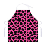 Black And Hot Pink Cow Print Adjustable Apron