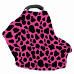 Black And Hot Pink Cow Print Baby Seat Cover