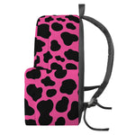 Black And Hot Pink Cow Print Backpack