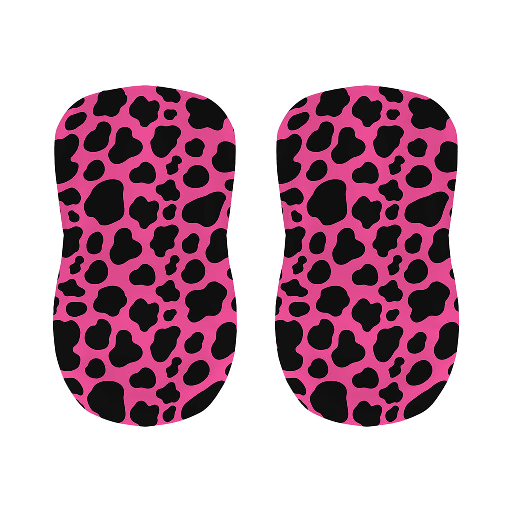 Black And Hot Pink Cow Print Bar Stool Covers