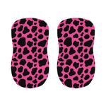 Black And Hot Pink Cow Print Bar Stool Covers