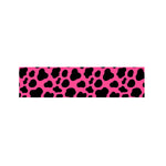 Black And Hot Pink Cow Print Bed Runner