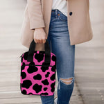 Black And Hot Pink Cow Print Bible Tote Bag