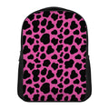 Black And Hot Pink Cow Print Casual Backpack