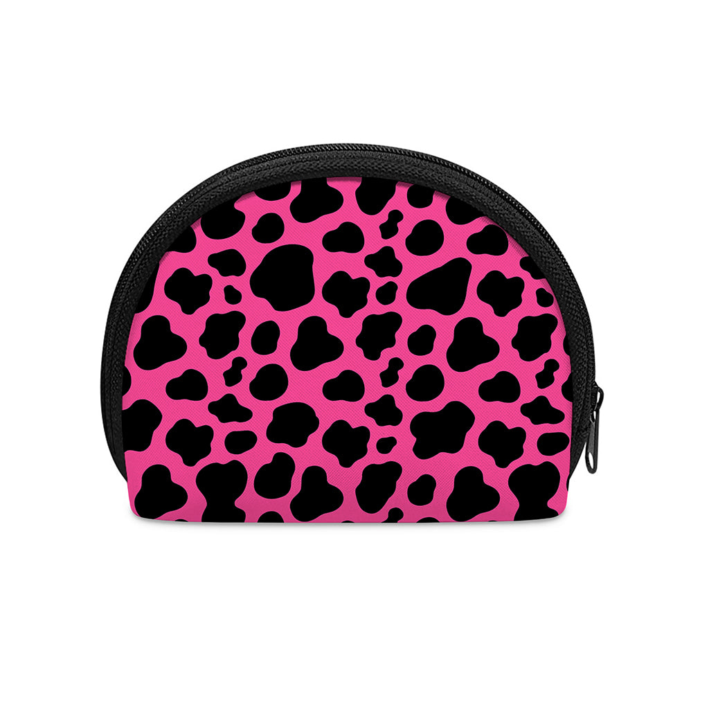 Black And Hot Pink Cow Print Coin Purse