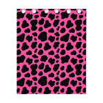Black And Hot Pink Cow Print Curtain