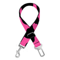 Black And Hot Pink Cow Print Dog Seat Belt