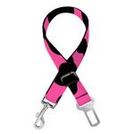Black And Hot Pink Cow Print Dog Seat Belt
