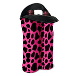 Black And Hot Pink Cow Print Double Neoprene Wine Tote