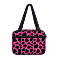 Black And Hot Pink Cow Print Double Strap Bible Bag