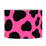 Black And Hot Pink Cow Print Drum Lamp Shade