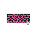 Black And Hot Pink Cow Print Extended Mouse Pad