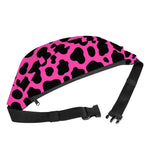 Black And Hot Pink Cow Print Fanny Pack