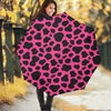 Black And Hot Pink Cow Print Foldable Umbrella