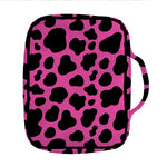 Black And Hot Pink Cow Print Front Pocket Bible Bag