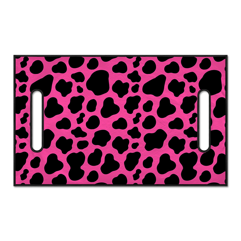 Black And Hot Pink Cow Print Golf Cart Seat Cover