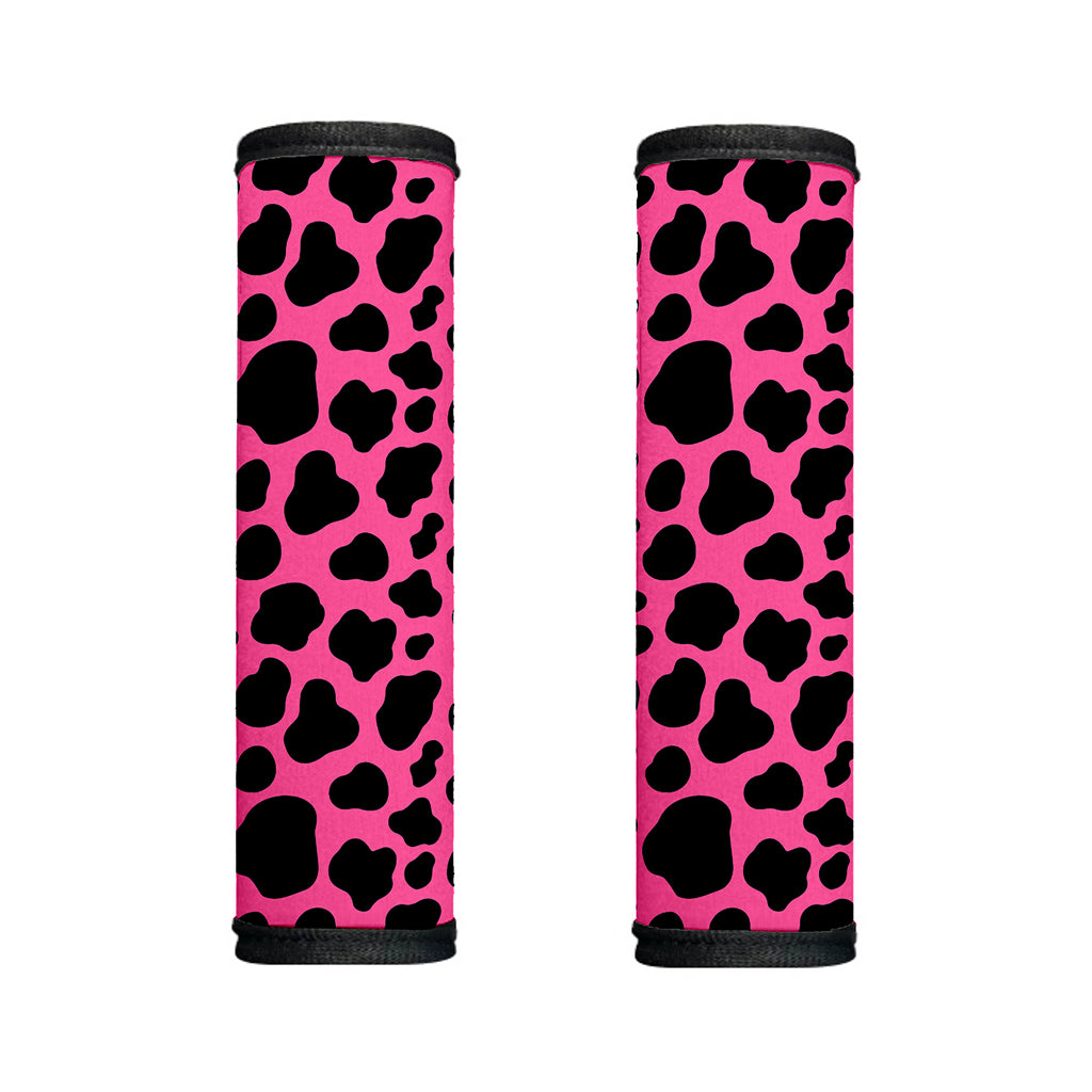 Black And Hot Pink Cow Print Handle Covers