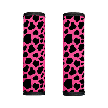 Black And Hot Pink Cow Print Handle Covers