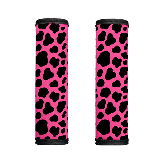 Black And Hot Pink Cow Print Handle Covers