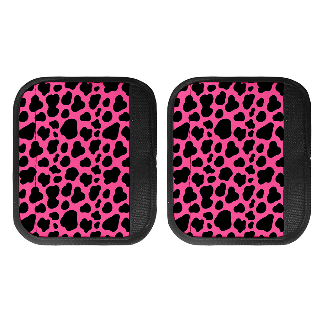 Black And Hot Pink Cow Print Handle Covers