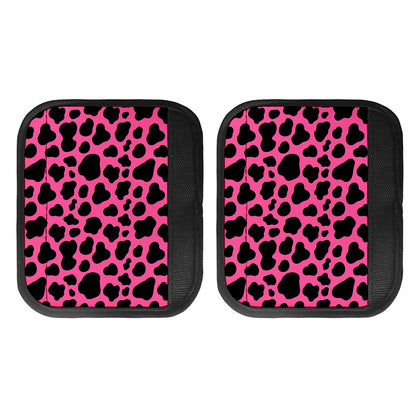 Black And Hot Pink Cow Print Handle Covers