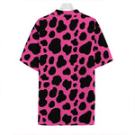 Black And Hot Pink Cow Print Hawaiian Shirt