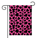Black And Hot Pink Cow Print House Flag