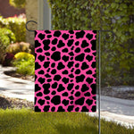 Black And Hot Pink Cow Print House Flag