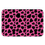 Black And Hot Pink Cow Print Indoor Door Mat